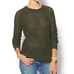 Army Green See Through Sweater